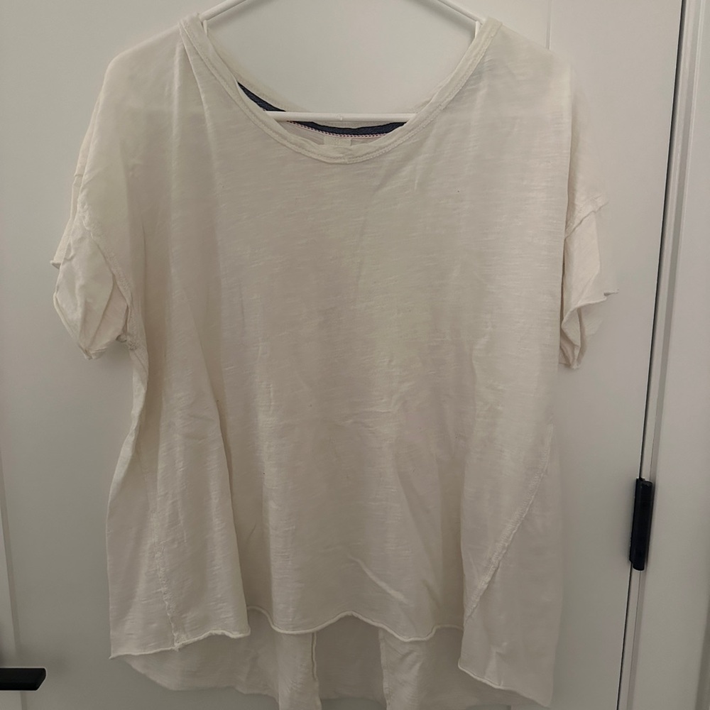 Pilcro Cream Short Sleeve Tee from Anthropologie